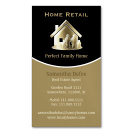 Golden Real Anwesen Agent Perfect Family Zuhause Magnetische Visitenkarte