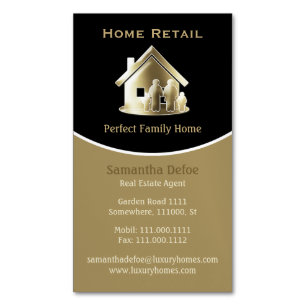 Golden Real Anwesen Agent Perfect Family Zuhause Magnetische Visitenkarte