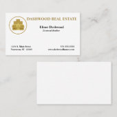 Golden Real Anwesen Agent Realtor Visitenkarte (Vorne/Hinten)