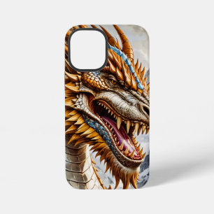 Golden Realistic Dragon Poster iPhone 12 Mini Hülle