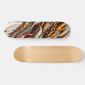 Golden Realistic Dragon Poster Skateboard (Horizontal)