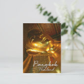 Golden Recling Buddha, Bangkok Thailand Postkarte (Stehend Vorderseite)