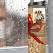 Golden Red 5 Foto Template Stilvolle Weihnachten Thermosbecher
