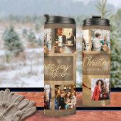 Golden Red 5 Foto Template Stilvolle Weihnachten Thermosbecher