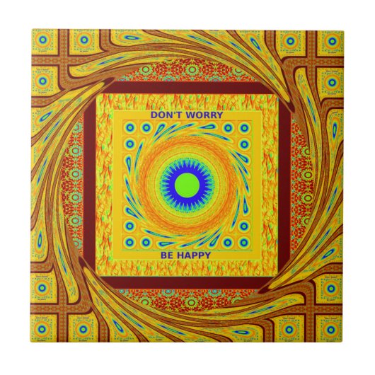 Golden Red African Traditional Color Fliese (Vorderseite)