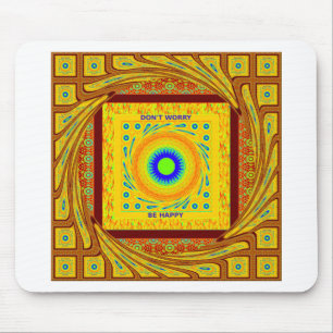 Golden Red African Traditional Color Vector Design Mousepad