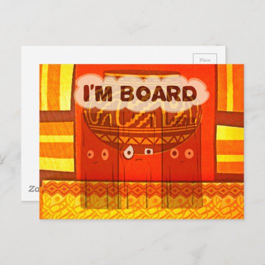 Golden Red African Traditional Colors Print Postkarte (Vorne/Hinten)