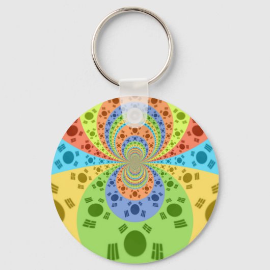 Golden Red African Traditional Colors Schlüsselanhänger (Vorderseite)