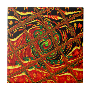 Golden red Afrikanische traditionelle Farbe.png Fliese