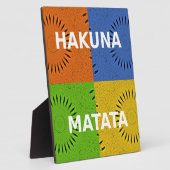 Golden Red Blue Green Hakuna Matata Fotoplatte (Seite)