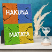 Golden Red Blue Green Hakuna Matata Fotoplatte (Seite)