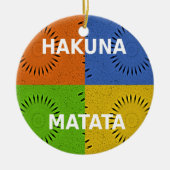 Golden Red Blue Green Hakuna Matata Keramik Ornament (Vorne)