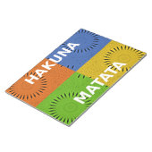 Golden Red Blue Green Hakuna Matata Notizblock (angewinkelt)