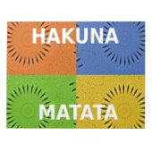 Golden Red Blue Green Hakuna Matata Notizblock (Vorderseite)