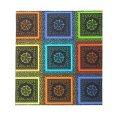 Golden Red Blue Green Masai Traditionelle Farben Notizblock (Vorderseite)
