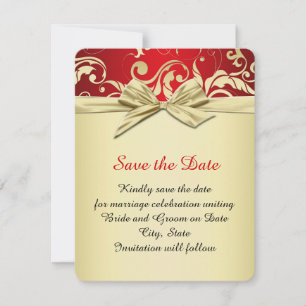 Golden Red Elegante Damaski Traumstrecke Airolo -  Save The Date
