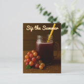 Golden Red Grapes - Sieben Sie die Sommerpostkarte Postkarte (Stehend Vorderseite)