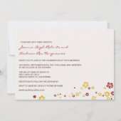 Golden Red Lanterns Cherry Tree Fu Chinesische Hoc Einladung (Rückseite)