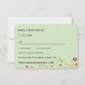 Golden Red Lanterns Cherry Tree Fu Chinesisches UA RSVP Karte (Rückseite)