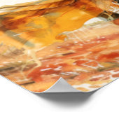 Golden Red Orange Autumn Leaves Fall Mood Poster (Ecke)