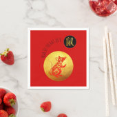 Golden Red Rat Papercut Chinesisches Neujahr 2020  Serviette (Beispiel)