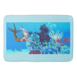 Golden Reef Mermaid Badematte