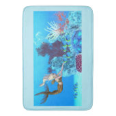 Golden Reef Mermaid Badematte (Vorderseite Vertikal)