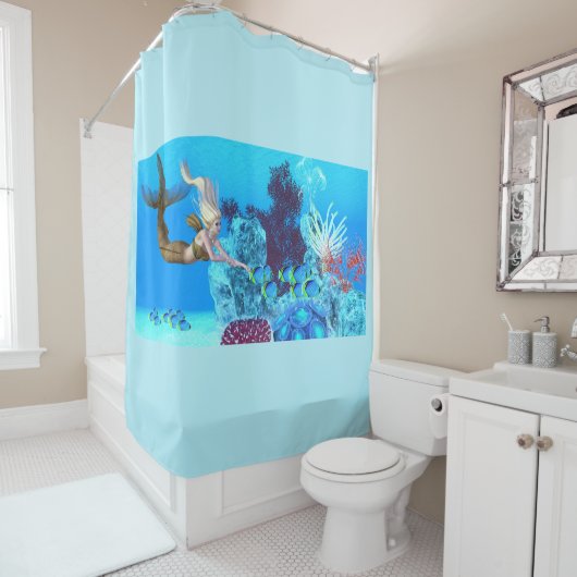 Golden Reef Mermaid Duschvorhang (Beispiel)