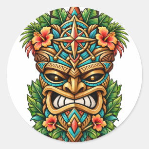 Golden Reef Tiki Guardian Tiki Aufkleber