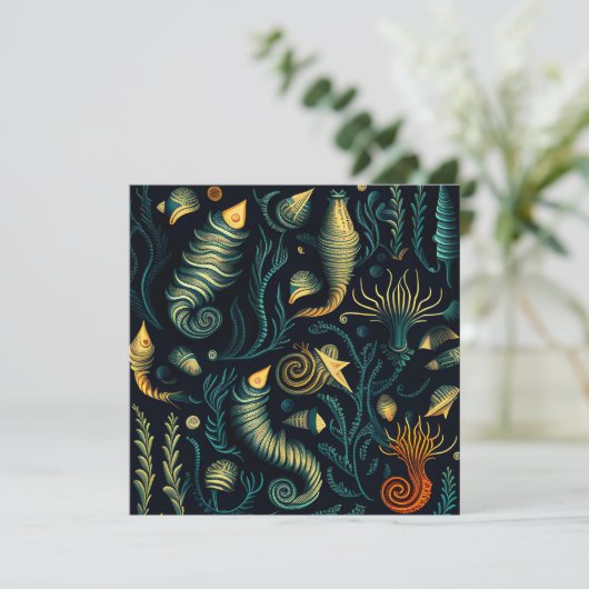 Golden Reefs Feiertagskarte (Stehend Vorderseite)