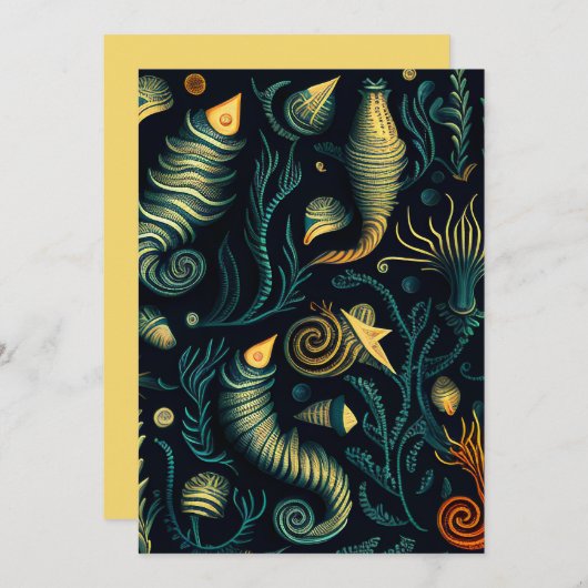 Golden Reefs Feiertagskarte (Vorne/Hinten)