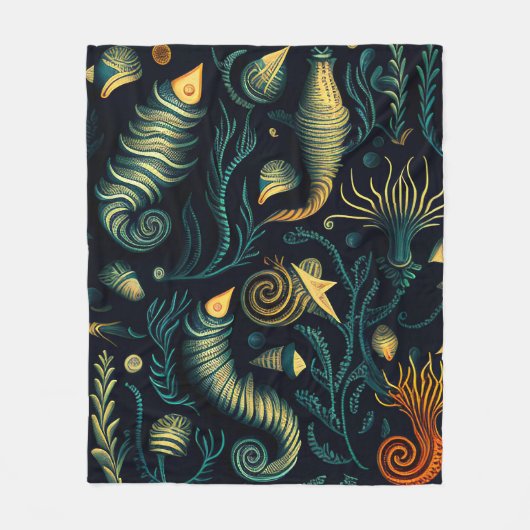 Golden Reefs Fleecedecke (Vorderseite)