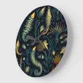 Golden Reefs Große Wanduhr (Winkel)