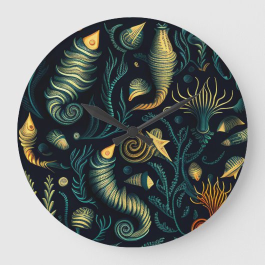 Golden Reefs Große Wanduhr (Vorderseite)