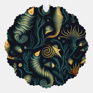 Golden Reefs Ornament Karte