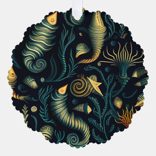 Golden Reefs Ornament Karte (Vorderseite)