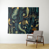 Golden Reefs Wandteppich (Beispiel (Horizontal))