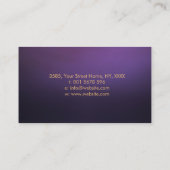 Golden Reiki Healing Hands in Lotus Business Card Visitenkarte (Rückseite)