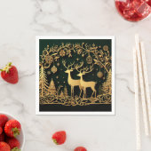Golden Reindeer & Ornaments Serviette (Beispiel)