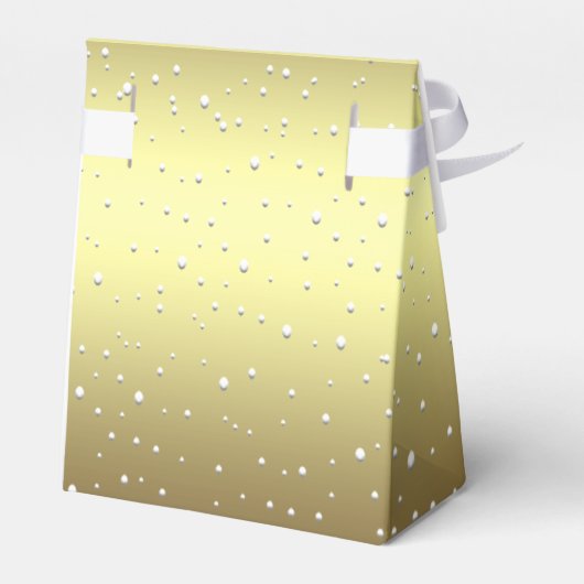 Golden Reindeer Snowy Holiday Favor Box Geschenkschachtel (Rückseite)
