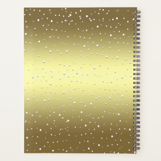 Golden Reindeer Snowy Holiday Planner Planer (Rückseite)