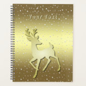 Golden Reindeer Snowy Holiday Planner Planer (Vorderseite)