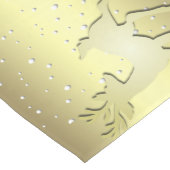 Golden Reindeer Snowy Holiday Table Runner Mittelgroßer Tischläufer (Ecke)