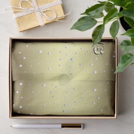 Golden Reindeer Snowy Holiday Tissue Paper Seidenpapier (Geschenk)