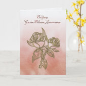 Golden Religious 50. Hochzeitstag, Rose Karte (Gelbe Blume)