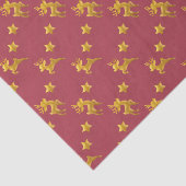 Golden Rentier auf rotem Papier (Ausschnitt)