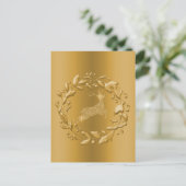 Golden Rentier und Kraut Weihnachten (Stehend Vorderseite)