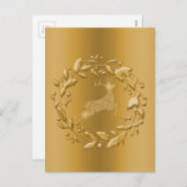 Golden Rentier und Kraut Weihnachten (Vorne/Hinten)