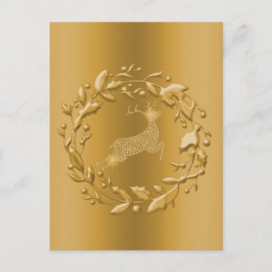 Golden Rentier und Kraut Weihnachten (Vorderseite)