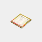 Golden Retirever in Roten Blume Post-it Klebezettel (angewinkelt)